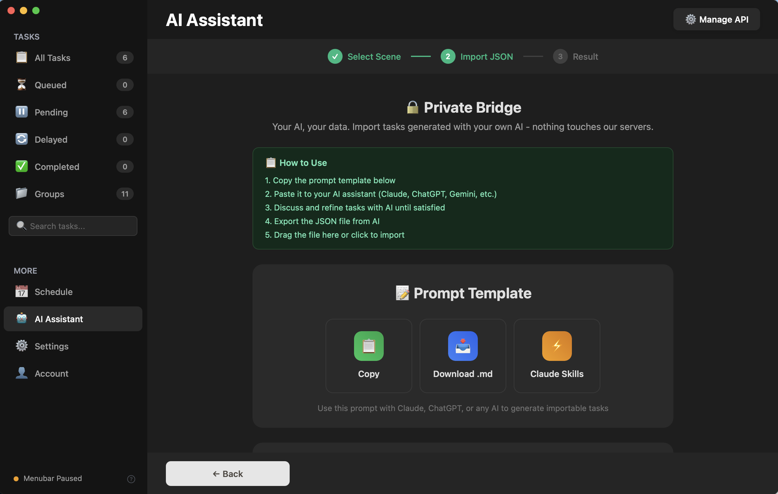 Private Bridge — Copy Prompt